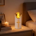 thumbnail image 3 of TanSiDing 1pcs LED Votive Candle Memorial Light – Flickering Effect Like a Real Candle – Long Burning time – Reusable Cemetery Remembrance Eternal Candle – HOLY Cross, 3 of 4