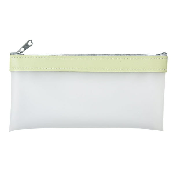 Clear PVC Zipper Pencil Bag Toiletries Exam Pen Pencil Pouch Case Travel Luggage Make Up Cosmetic Bag