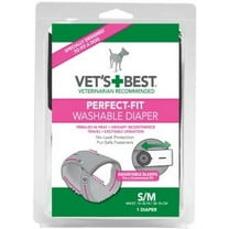 Vet's Best Perfect Fit Washable Female Dog Diaper, S/M, 1Ct.