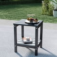 thumbnail image 5 of Pipopa Adirondack Outdoor Side Table,HDPE All Weather Double Layer Patio Side Table,Rectangular End Table for Garden Balcony Pool,Black, 5 of 9