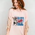 thumbnail image 5 of Red White and Feral Raccoon T-Shirt – Funny 4th of July Hot Dog Tee for Animal Lovers, ‘Merica Party Shirt for Men, Women, USA Cookouts & Patriotic Summer Events, 5 of 7