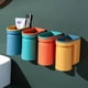 thumbnail image 3 of Porte - brosse à dents sans poinçonnage léger luxe gargarisme tasse pendentif tasse à dents applique murale toilette rangement couple Bottle, orange, 3 of 3