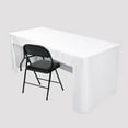 thumbnail image 4 of 【New Arrivals】Table Cloth Open Back Folding Fabric Table Cover Washable Table Cloth for Rectangular Table Trade Show Parties Wedding Banquet Buffet Jewelry Shows Craft, Table Cloths, White, 4 of 4