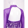 thumbnail image 6 of TiaoBug Kids Girls Sparkly Sequins Gymnastics Leotard Hip-Hop Jazz Ballet Dance Bodysuit, 6 of 7