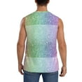 thumbnail image 4 of Easygdp Beautiful Glitter Men's Breathable Tank Tops Sleeveless Sporty T Shirts for Basketball, Mountaineering, Bodybuilding -XX-Large, 4 of 8