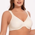 thumbnail image 4 of MELENECA Women's Minimizer Seamless Unlined Comfortable Plus Size Underwire Bra Off White 42E, 4 of 6