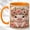 Orange, variant on Rose Crown Baby Pig Coffee Mug, Floral Animal Mug, Ceramic 11 oz