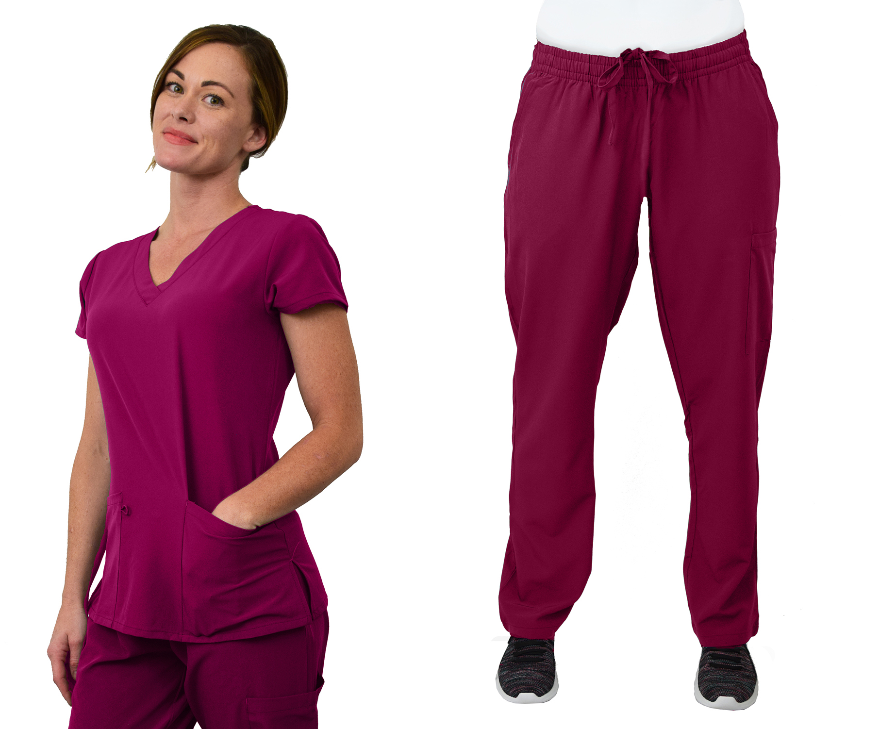 Womens Medical Scrub Set GT 4FLEX Vneck 