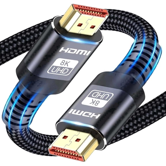NIUTA® HDMI 2.1 Cable 6.6FT/2M, 8K Ultra High Speed HDMI Cable 48Gbps, HDMI to HDMI Cable Supports 8K@60Hz, 4K@120Hz, Dynamic HDR, eARC, Dolby Atmos, Long HDMI Cord for TV, PS5, Xbox, Monitor