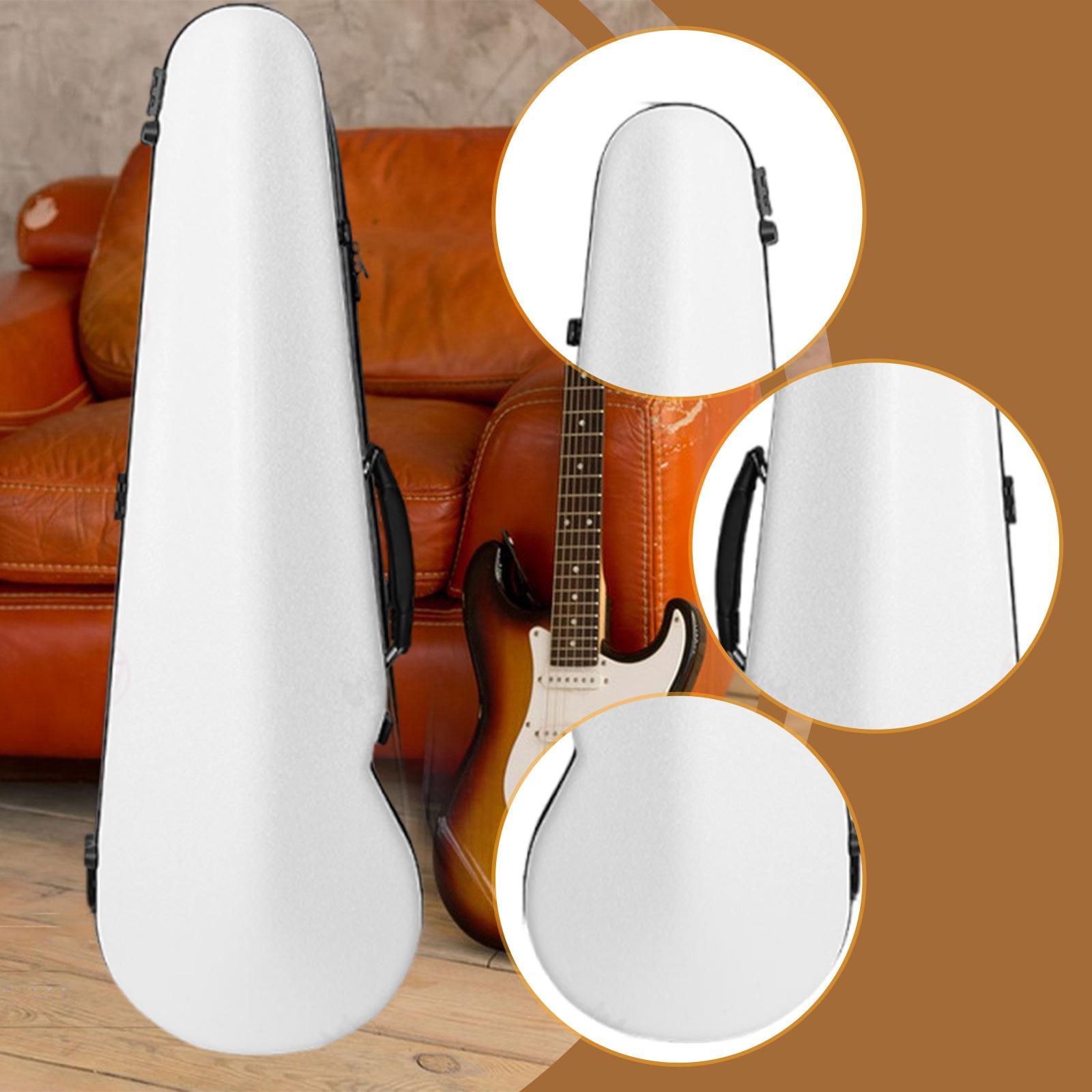 Dualoai 4/4 Violin Hard Case Backpack Adjustable Shoulder Straps Portable Dustproof Gift White
