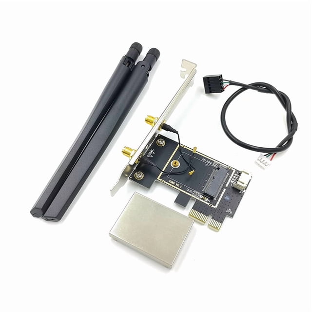 Adaptador de Tarjeta PCIE WiFi Repetidor Red InaláMbrica Banda Dual Bluetooth para PC Computadora Escritorio AX200 9260AC