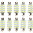 thumbnail image 1 of SODIAL(R) 10 AUTO AMPOULE SILURO 16 LED SMD 3528 BLANC 42mm, 1 of 4