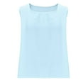 thumbnail image 3 of Womens Cotton Linen Tank Tops, Sleeveless Shirts for Women Summer Casual Solid Color Crewneck Dressy Blouses, 3 of 5