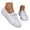 White, variant on Loafers for Women Lace up White Sneakers Casual Lightweight Soft Slip on Flats Shoes