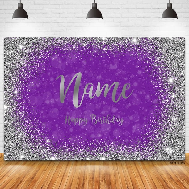 Nombre personalizado foto oro plata brillo fiesta de cumpleaños Banner fondos Baby Shower DIY cumpleaños fotografía telones de fondo sesión fotográfica Tan Jianjun unisex