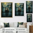 thumbnail image 4 of Designart "Coastal Wanderer Blue Moose wall art" Animals Canvas Art Print, 4 of 5