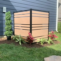 48in H x 40in W (2 Panels) No Dig Enclo Vienna Cedar Color Privacy Screen, Outdoor WoodTek Vinyl Privacy Fence Panel, Privacy Wall for Trash Can & Air Conditioner Fence, Patio Privacy Screen, EC18017