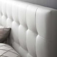 Modway Lily Modern Full Size Tufted Faux Leather & Wood Headboard in ... - Bespoke Leather And Wood Headboards