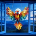 thumbnail image 2 of Acrylic Parrot Suncatcher, Colorful Bird Window Hanging, Tropical Decor, Nature-Inspired Gift for Home & Memorial, 2 of 4