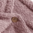 thumbnail image 7 of Fleece Jackets Women Coats Winter Warm Soft Teddy Hooded Fluffy Jacket Overcoat Cardigan with Pockets Pink XL, 7 of 7