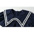 thumbnail image 5 of LittleSpring Nautical Sailor Dress for Little Girls Summer Dresses Short Sleeve Peter Pan Collar Size 7-8, 5 of 6