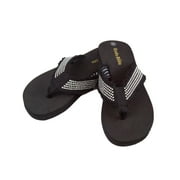 Women's Fashion Strap Casual Thongs Flat Flip Flop Light Weight Sparkling Sandal Flip Flops Slipper