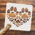 thumbnail image 4 of 8Pcs Paw Print Stencils for Painting Reusable Cat Dog Paw Stencil Drawing Templates DIY Craft Paint Templates for Wall Home Decor Wood Burning Canvas Journal Card, 4 of 7