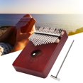 thumbnail image 1 of 17 Key Kalimba Thumb Piano Mahogany With  Engraved Musical Notes, Beginner Music Instrument For Beginner Music Instrument LTK17S, 1 of 8
