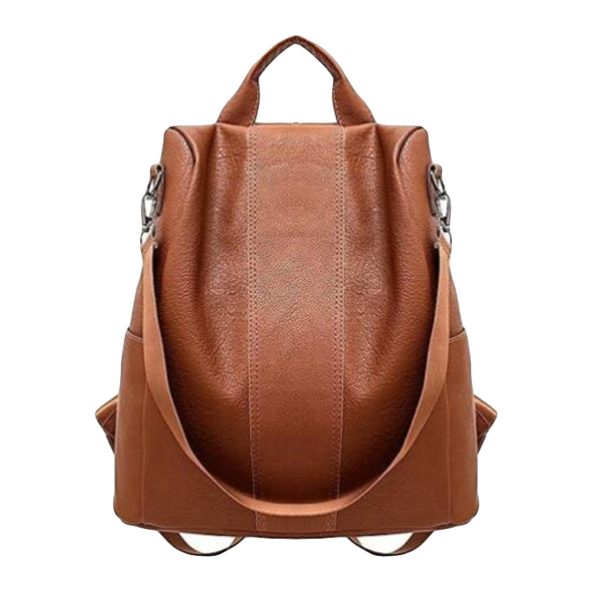 Women’s PU Leather Backpack Anti-Theft Rucksack School Shoulder Bag Black/Brown
