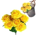 thumbnail image 2 of 10 Heads Artificial Silk Rose Flowers Small Bouquet Flores Home Party Spring Wedding Decoration Fake Flower, Artificial Roses Flowers 1 Bundle, 2 of 9