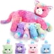 thumbnail image 1 of Peluche Skylety, gato cariñoso con 4 gatitos de peluche de 40 cm, 1 of 7
