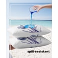 thumbnail image 4 of Pack of 2 Outdoor Pillow Covers, Abstract Blue Tulip Ray White Texture Waterproof Square Throw Pillowcase Cushion Decorative Pillow Covers for Couch Patio Tent, 20x12 in, 4 of 6