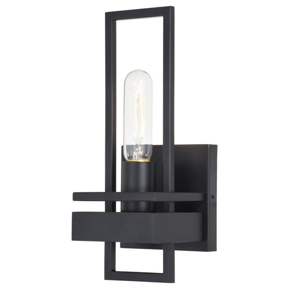Matte Black Wall Sconce - Modern Farmhouse Lighting for Hallways & Bathrooms