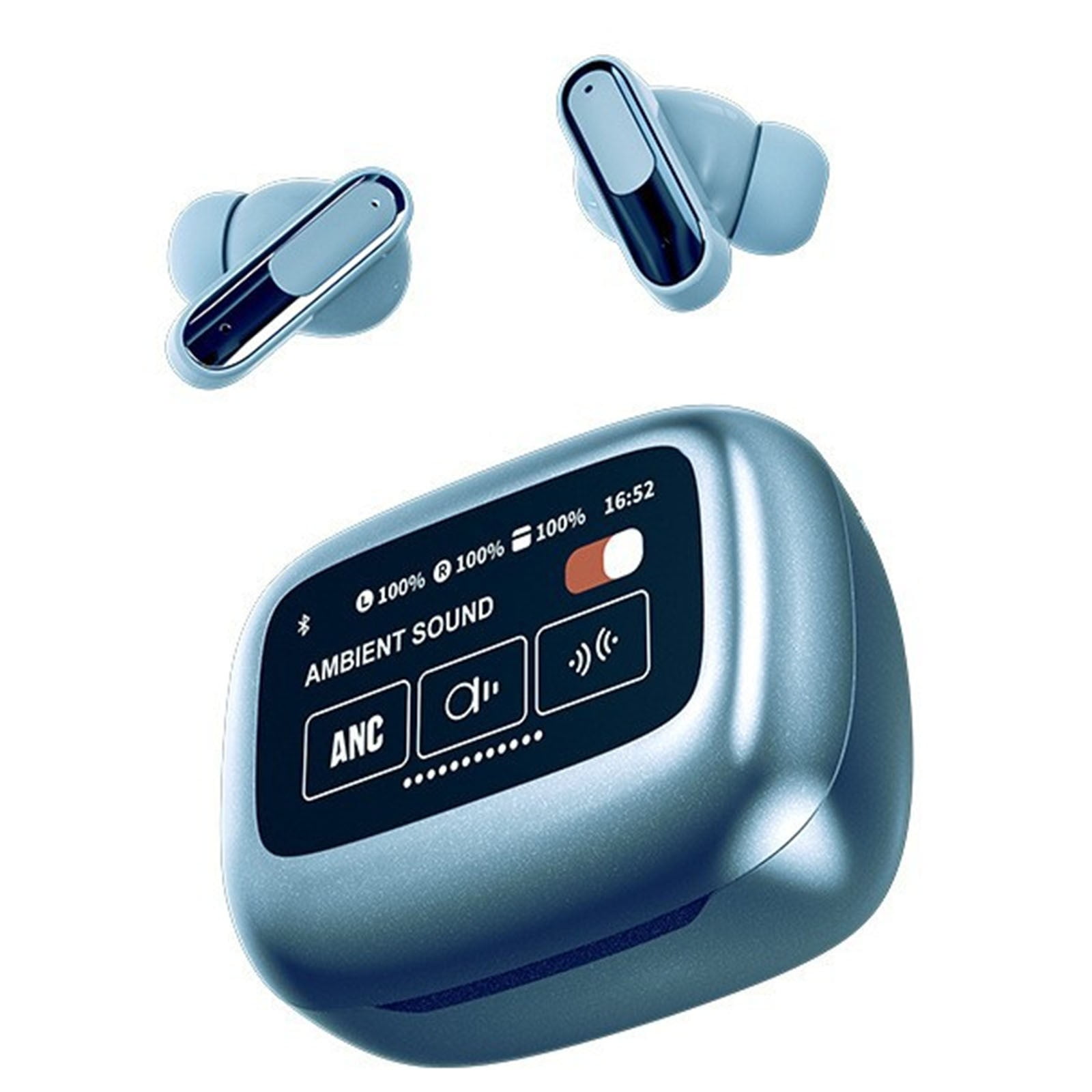 Wireless Earbuds, Bluetooth 5.3 in Ear Buds Light-Weight Headphones with Deep Bass Sound,48 Hours Playtime Headset,Clear Calls Earphones with Mics for Sports Workout(Blue)