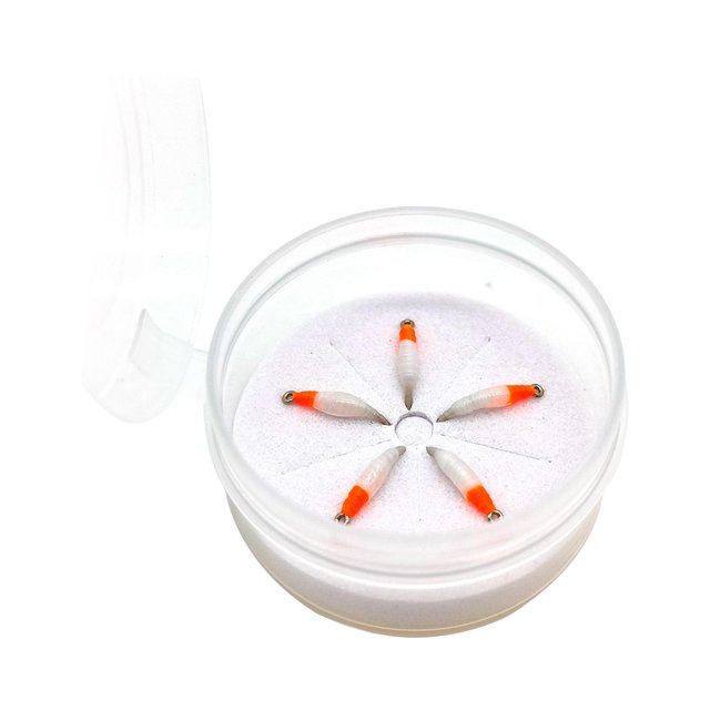 Juego de 5 señuelos de pesca DYNWAVEMX con mosca Naranja 125cmx055cm