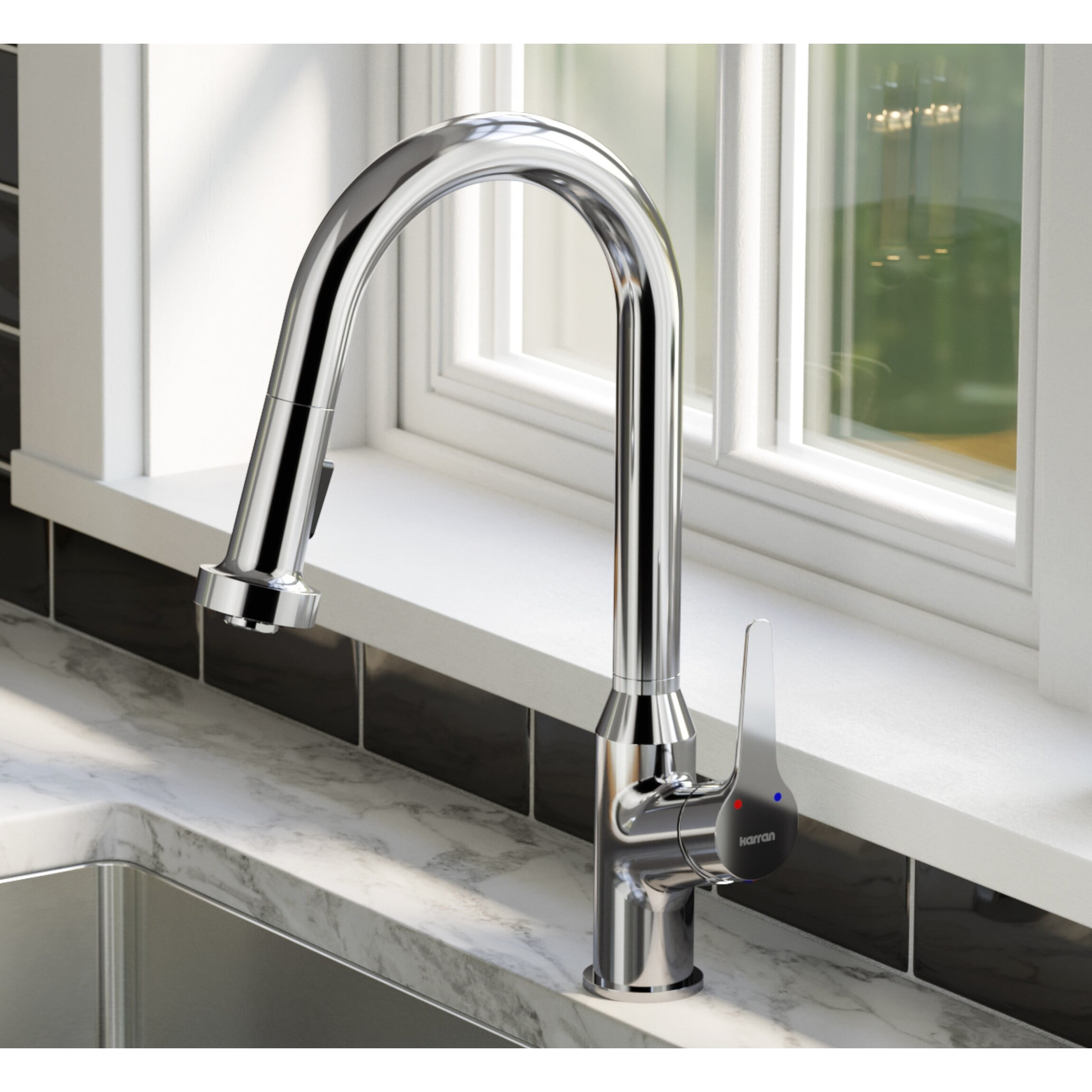 Karran Usa KKF250C Scottsdale 1.8 GPM 16-1/8" Single Hole Kitchen Faucet - Chrome