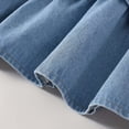 thumbnail image 6 of XAOFW Girl's Skirts Solid Color Elastic Waist Kids Fashion Layered Denim Skirt With Ruffled Hem Outdoor Activities Versatile Cozy Skirts, 6 of 8