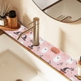 thumbnail image 2 of Yayeee Faucet Mat for Kitchen Sink 14.7" Diatomite Long Splash Guard Pad, Pink Halloween Ghosts, 2 of 7