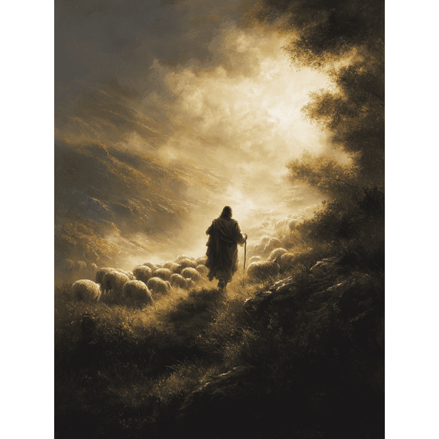 Qisvanset Sacred Heart Jesus Canvas Wall Art 15.75x11.81 Inches