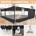 thumbnail image 7 of Babyeap Baby Playpen With Mat,50"x50"Play Pen for Babies and Toddlers,Play Yard With Gate for Indoor Outdoor,Black, 7 of 7