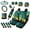 Black Turtle Floral, variant on chaqlin Black Turtle Floral 15 Pcs Car Accessories Seat Covers Full Set Steering Wheel Cover for Women Men Rearview Mirror Cover Center Console Pad Cup Holders Seat Belt Pads Headrest Pillow