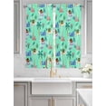 thumbnail image 2 of Desert Camels Living Room Curtains 2 Panel, Cute Animals Houses Palm Trees Leaves Green Cafe Window Treatment, Extra Long Farmhouse Bedroom Bathroom Kitchen Curtains Drapes 104"x72", 2 of 6