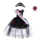 thumbnail image 2 of Disfraz de princesa para niña, vestido con tutú hasta la , disfraz elegante para festival de máscaras Negro, 2 of 8