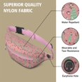 thumbnail image 5 of Fanny Pack Pink Christmas Tree Pattern Waist Pack Bag,Running Cross Bag,Waterproof Large Fanny Packs for Women Men for Travel Running Hiking Cycling, 5 of 6