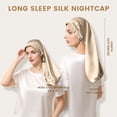 thumbnail image 3 of THXSILK 100% Mulberry Silk Bonnet for Sleeping Women, 19 Momme Grade-6a Silk Hair Bonnet with Elastic Band, 3 of 6
