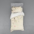thumbnail image 2 of Ambesonne Dragonfly Bedding Set 4 Pcs, Bouquet Shabby Plant, Queen, Tan Brown Pale Pink, 2 of 3