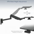 thumbnail image 5 of VIVO Pneumatic Heavy Duty Wall Mounted 24 inch Keyboard Tray, 5 of 8