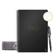 Rocketbook Core Smart Reusable Spiral Notebook, Black, 6" x 8.8", Dot-Grid