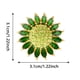 thumbnail image 5 of Broches para mujer Qarigey Pin de girasol con diamantes de imitación Hojas verdes Estilo heronsbill Verde Type3 NO3, 5 of 6