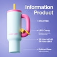 thumbnail image 3 of Botella de agua aislante ChakoLab BawangCup 1000 ml rosa y azul, 3 of 8